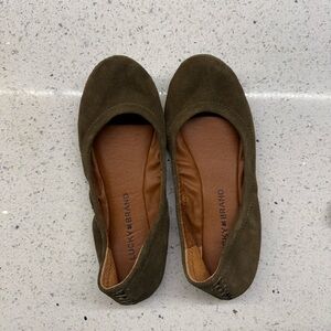 Lucky Brand Women's Green Suede Flats